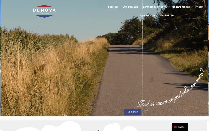 Screenshot of denova.dk