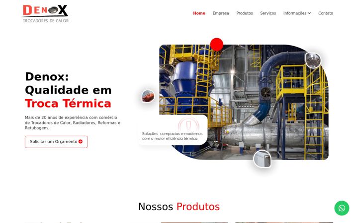 Screenshot stránky denoxtrocadores.com.br