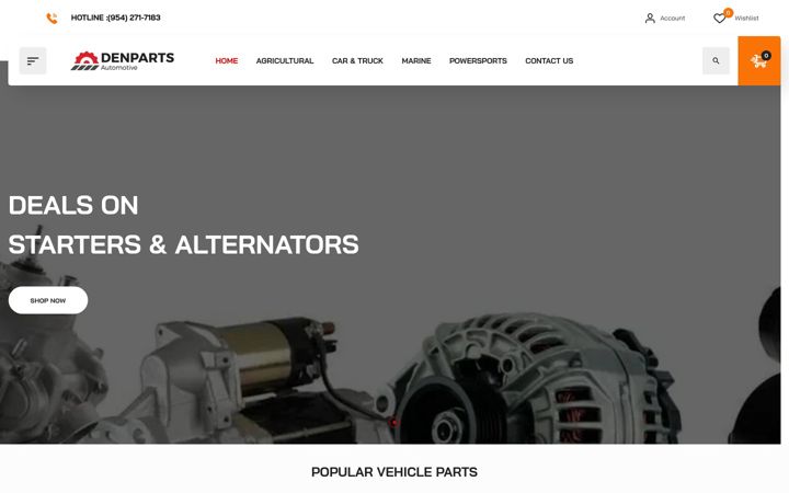 Screenshot of denparts.com