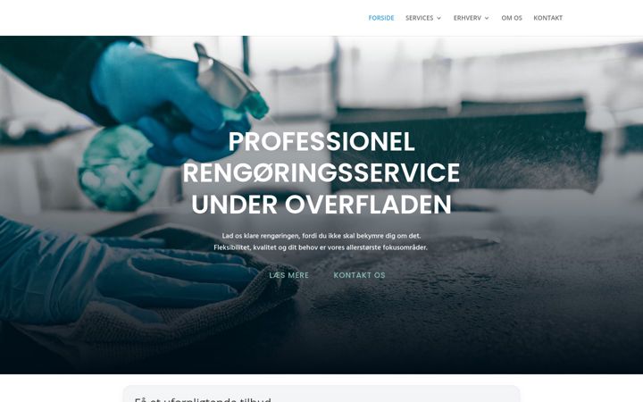 Screenshot of denrenelinie.dk
