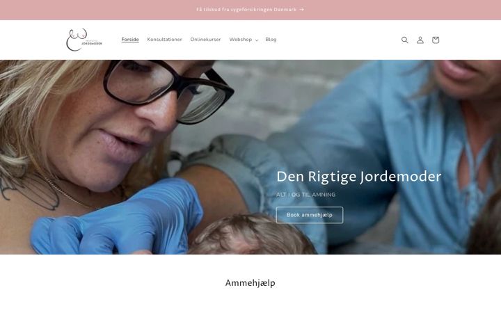 Screenshot of denrigtigejordemoder.dk