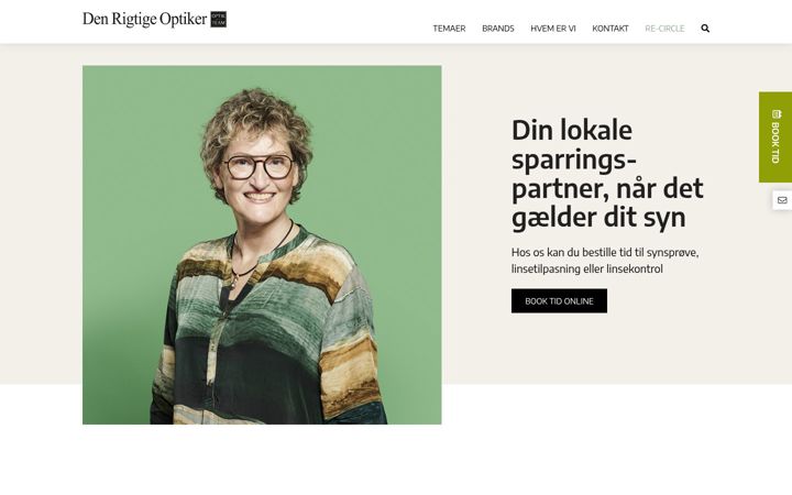 Snímek obrazovky denrigtigeoptiker-ry.dk