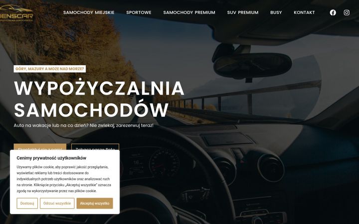 Screenshot van denscar.pl