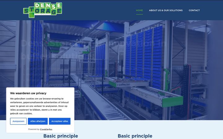 Screenshot of densestorage.nl