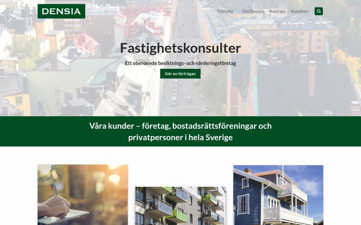 Skærmbillede af densia.se