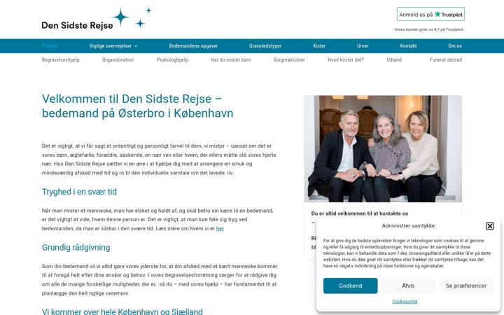 Screenshot of densidsterejse.dk