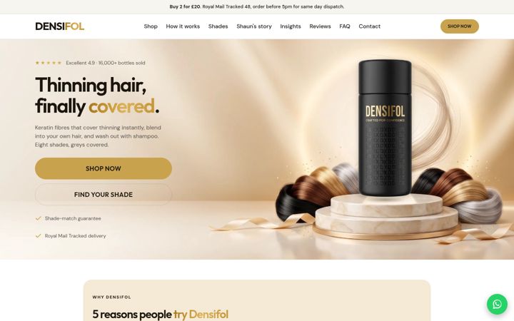 Screenshot of densifol.com