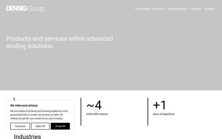 Screenshot of densiqgroup.com