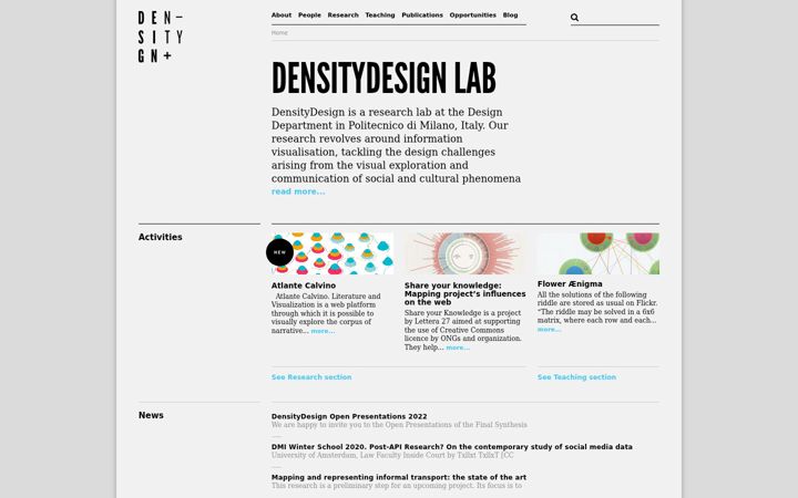 Screenshot of densitydesign.org