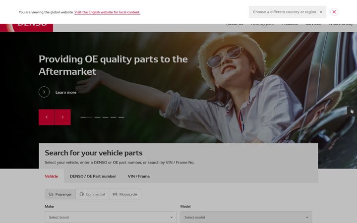 Screenshot of denso-am.eu