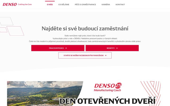 Screenshot van denso.cz