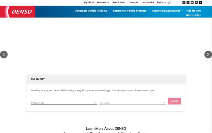 Screenshot of densoautoparts.com