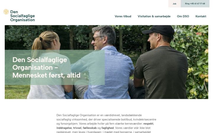 Screenshot of densocialfaglige.dk