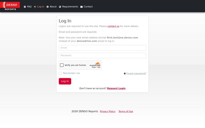 Screenshot of densoreports.com