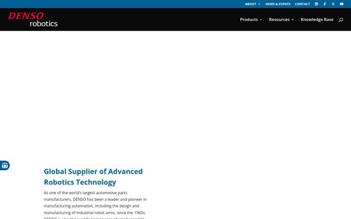 Screenshot of densorobotics.com