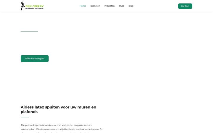 Screenshot ta' denspray.nl
