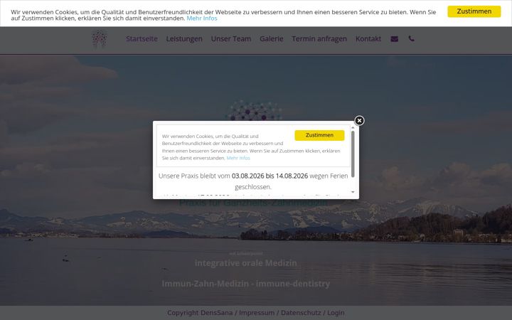 Screenshot of denssana.ch