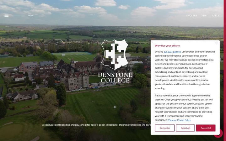 Screenshot of denstonecollege.org