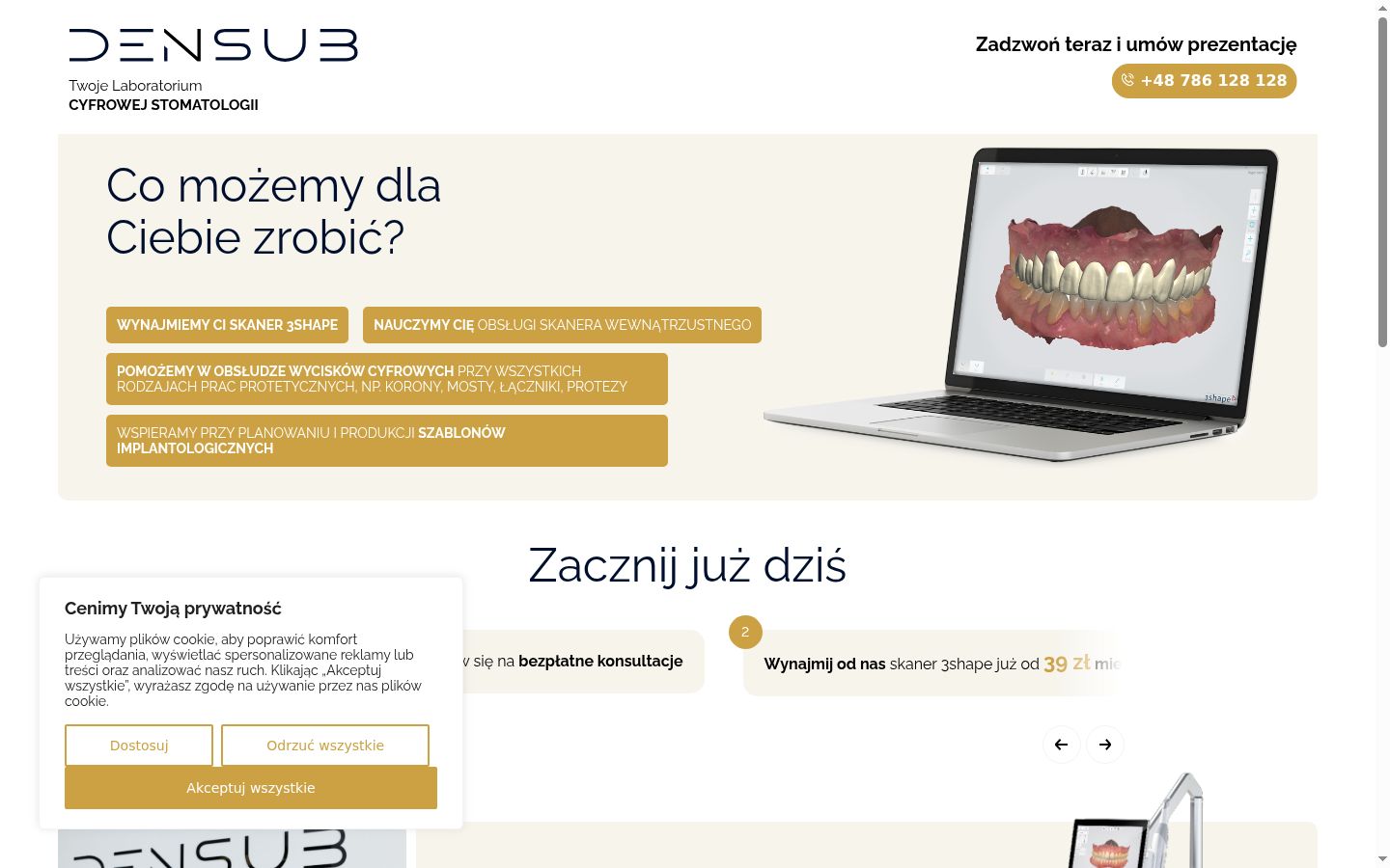 Snímek obrazovky baneru souhlasu zobrazeného před jakoukoli interakcí