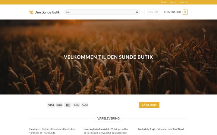 Screenshot of densundebutik.dk