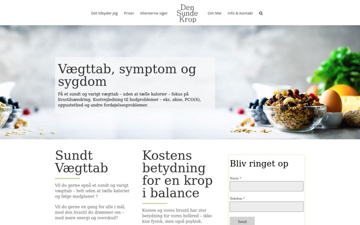 Screenshot of densundekrop.dk