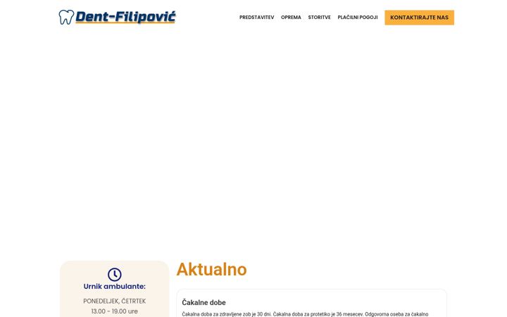 Screenshot von dent-filipovic.si