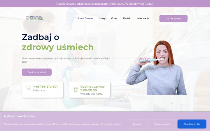 Screenshot van dent-land.pl