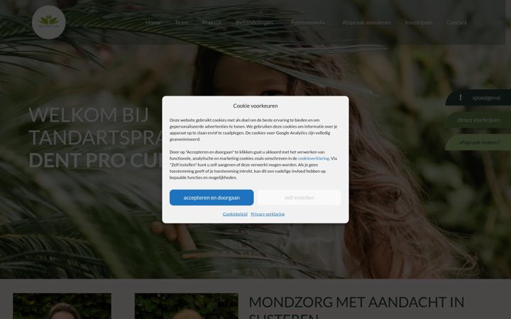 Screenshot ta' dent-pro-cura.nl
