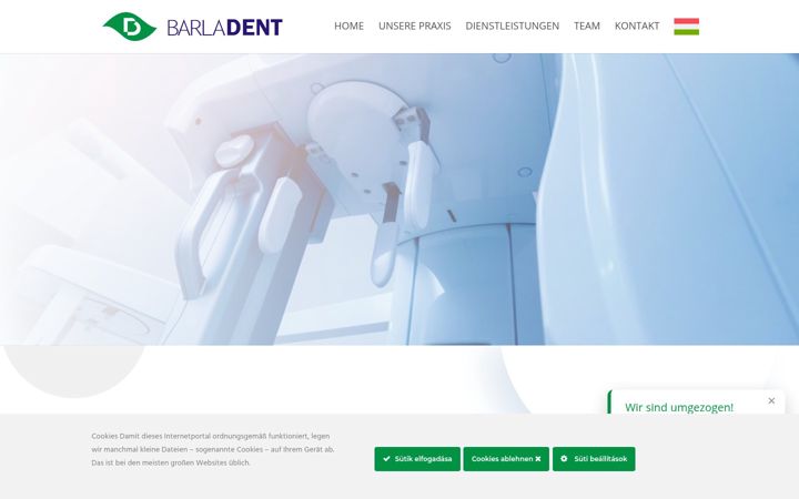 Screenshot von dent.hu