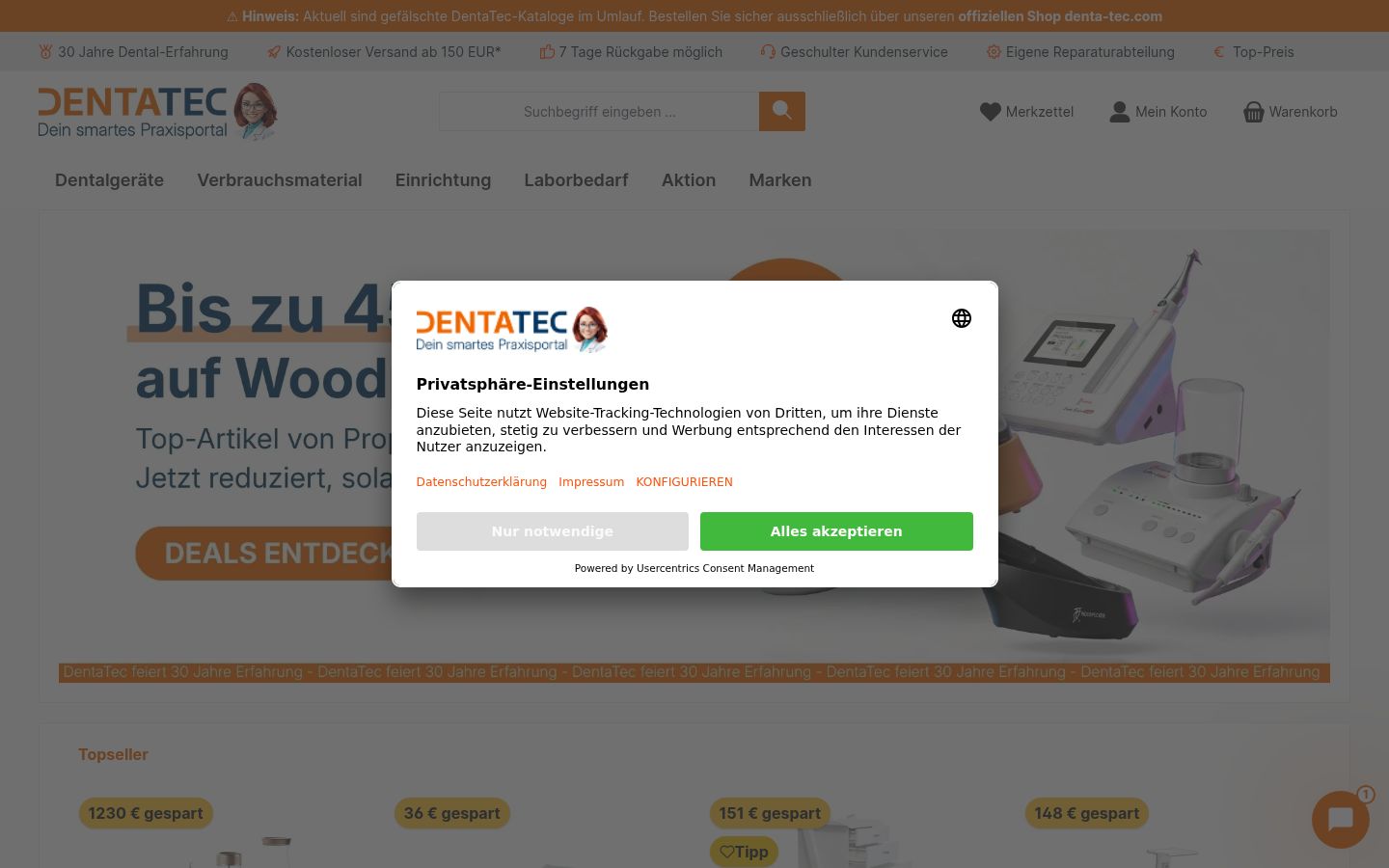 Snímek obrazovky baneru souhlasu zobrazeného před jakoukoli interakcí