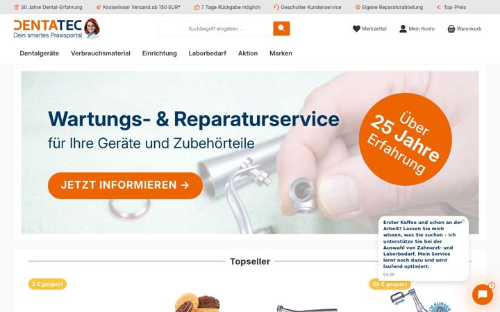Screenshot of denta-tec.com