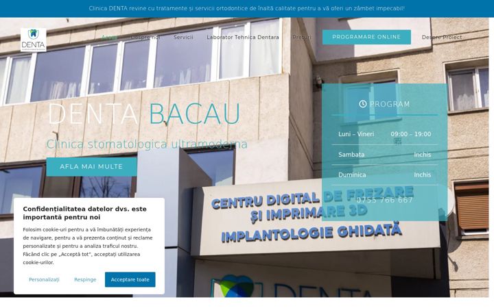 Screenshot di dentabacau.ro