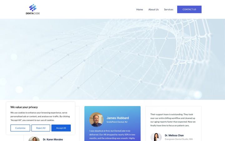 Screenshot of dentacode.com