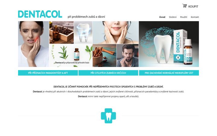 Snimka zaslona za dentacol.cz
