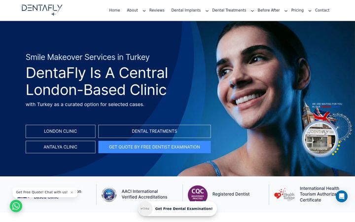 Screenshot of dentafly.com