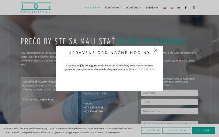 Screenshot of dentagroup.sk