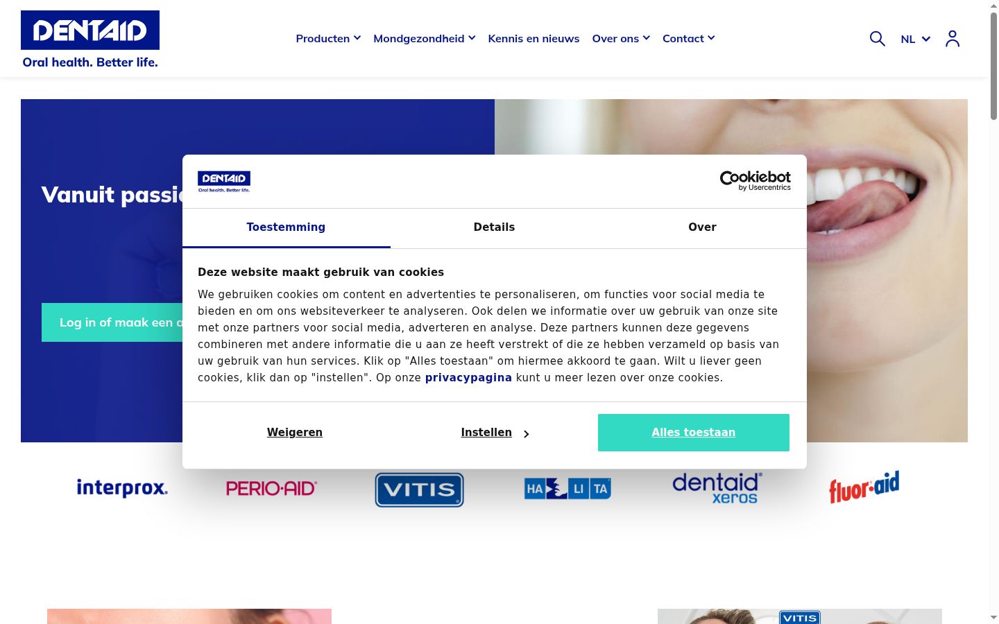 Ekraanipilt nõusolekubännerist, mida näidati enne mis tahes suhtlust