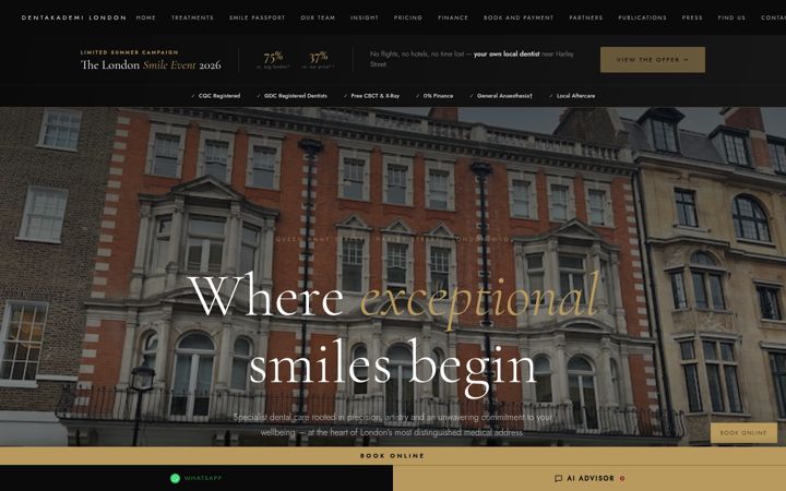 Screenshot of dentakademi.co.uk