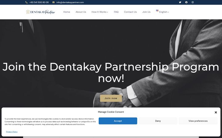 Screenshot of dentakaypartner.com