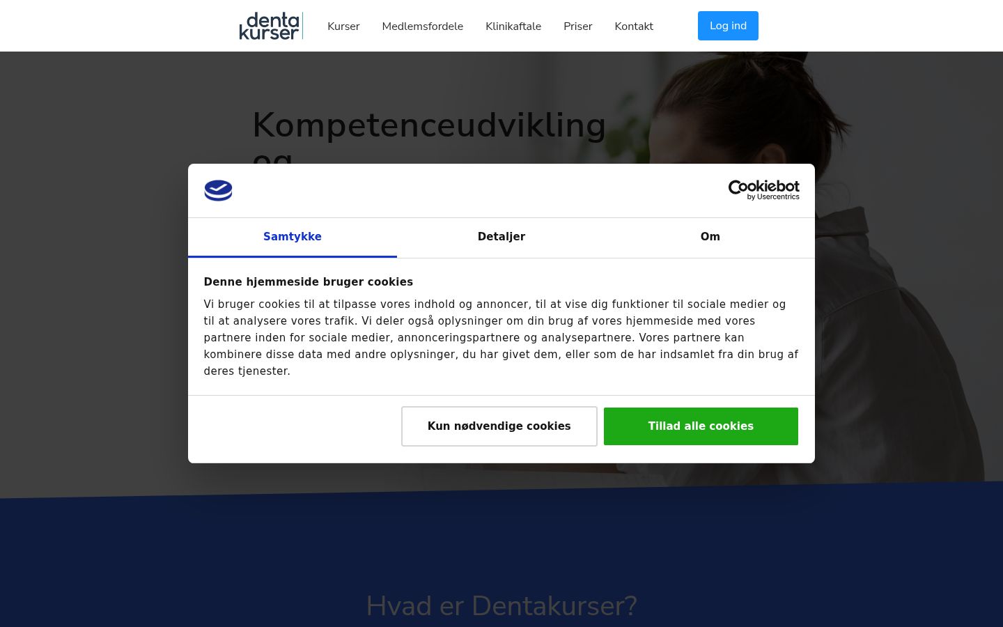 Screenshot des Einwilligungsbanners vor jeglicher Interaktion