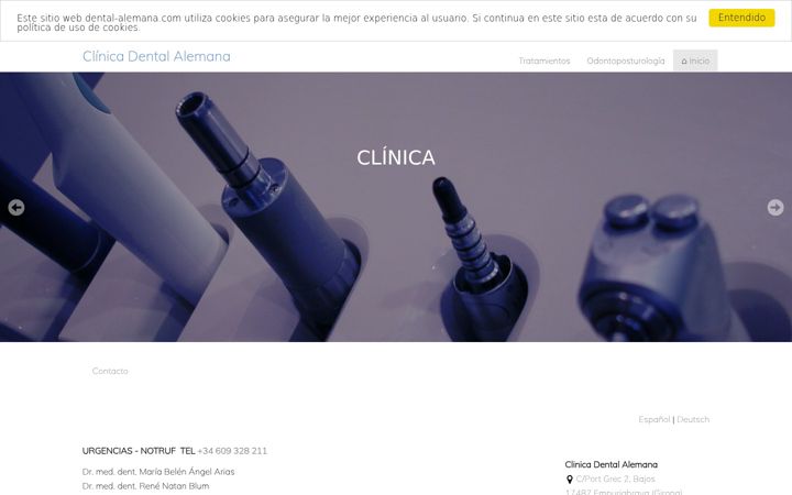 Screenshot of dental-alemana.com