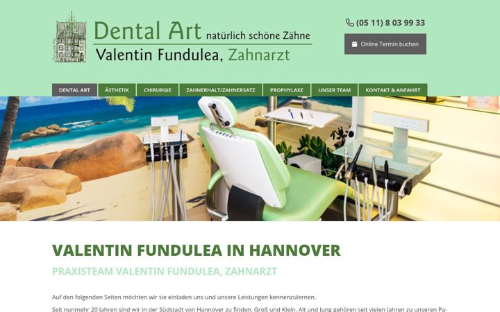Screenshot of dental-art-fundulea.de