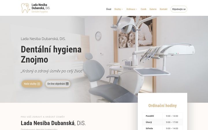 Snimka zaslona za dental-art.cz