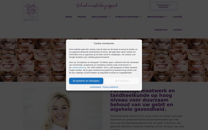 Screenshot of dental-art.nl