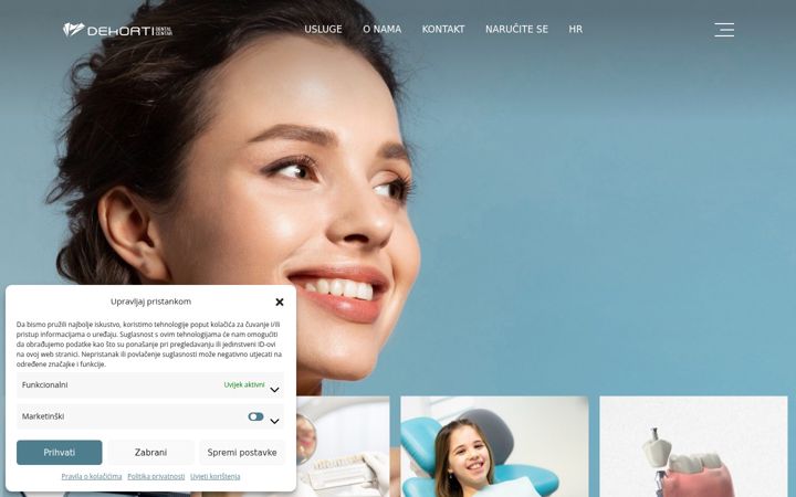 Snímek obrazovky dental-dekorti.hr
