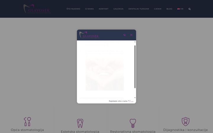 Snímek obrazovky dental-glavosek.hr