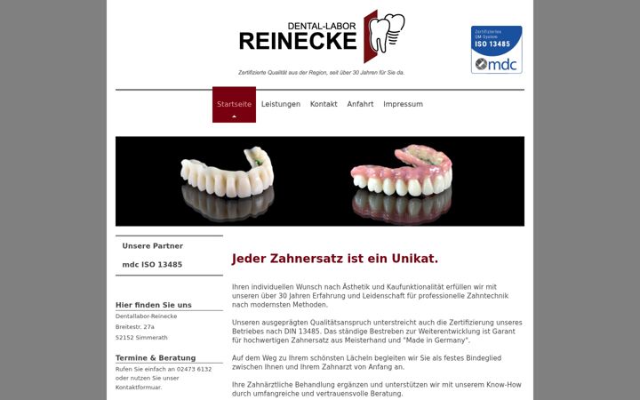 Ekrānuzņēmums no dental-labor-reinecke.de