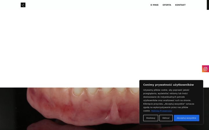 Ekraanipilt saidist dental-manufactory.pl