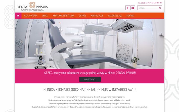 Ekraanipilt saidist dental-primus.pl