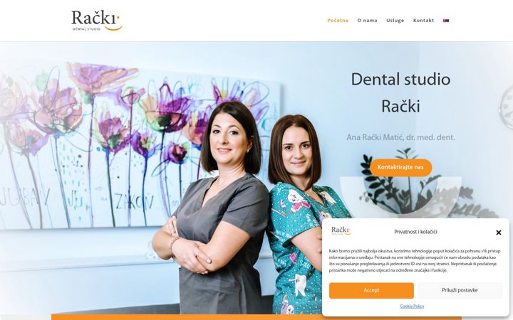 Snímek obrazovky dental-racki.hr